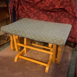 Wooden rocking stool