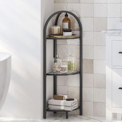 3-Tier Corner Shelf Stand, Corner Bookshelf