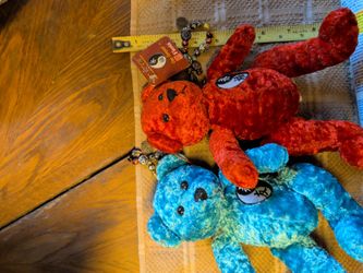 Soft plush bears with ying yang emblem