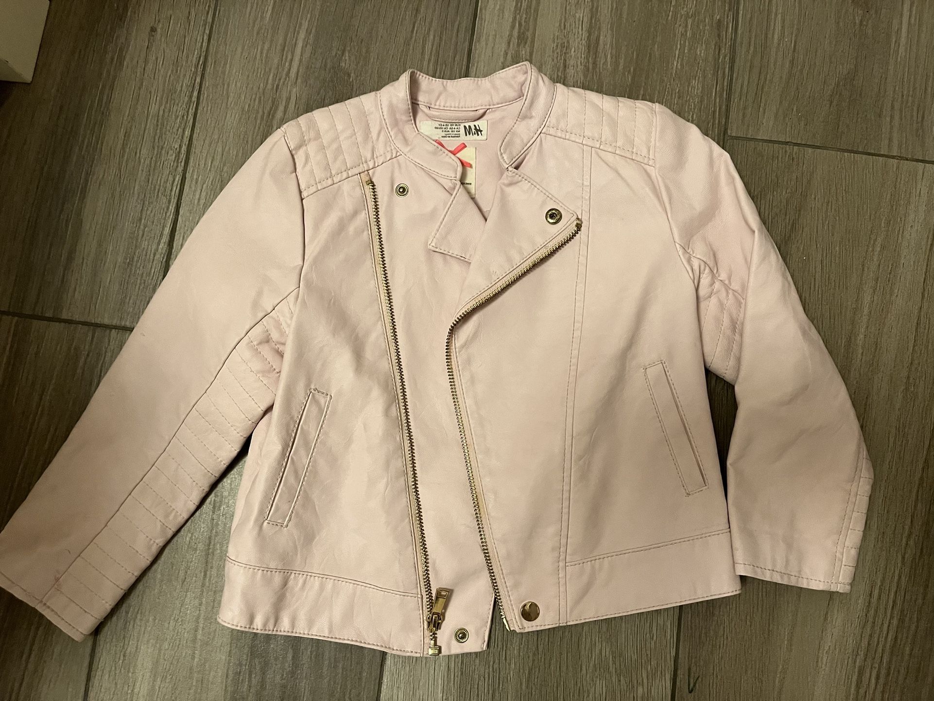 Girls Pink Bikers Jacket 4-5 Years Old