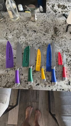 Set Of Cuisinart Knives With Cases