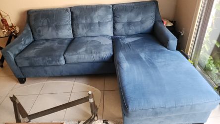 Blue Microfiber Sofa Sleeper