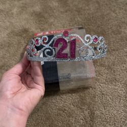 21 Birthday Glitter Tiara