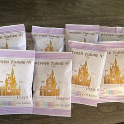 Disneyland Birthday Favor Chip Bags Juice Pouch
