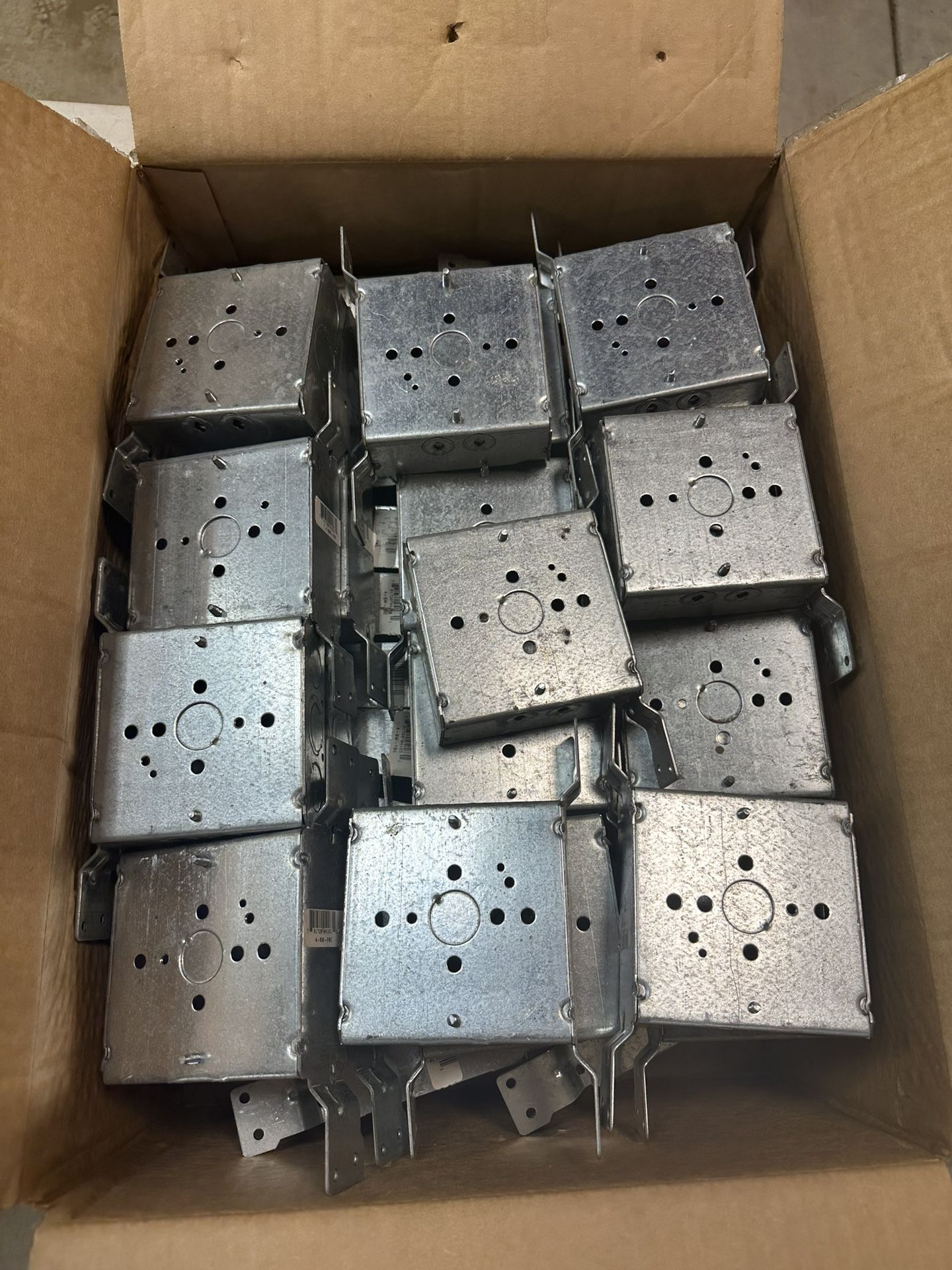 LOT OF 42* Steel City Square Metal Enclosure Gang Box