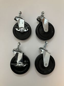 Set Of 4 Swivel Caster Locking Wheels 