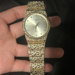 Gold Plated Nugget Men Watch 