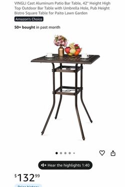 Patio high table
