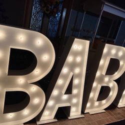 BABY letter Marquee