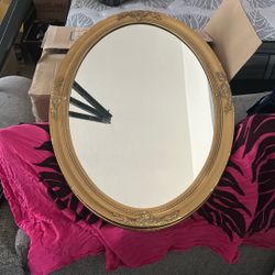 Golden trimmed mirror