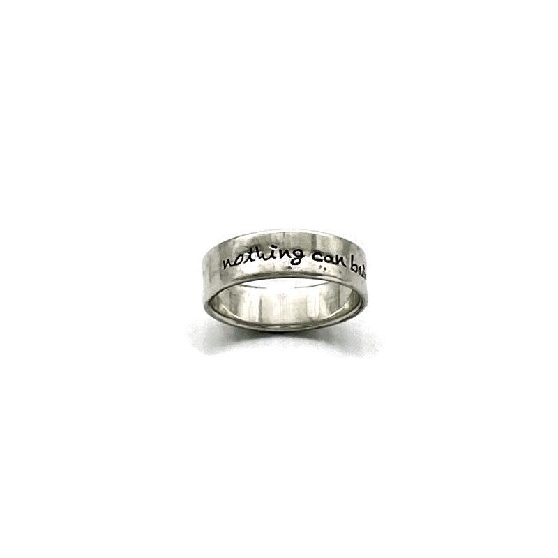 Solid 925 Nothing Can Bring You Peace But Yourself Inspirational Band Ring