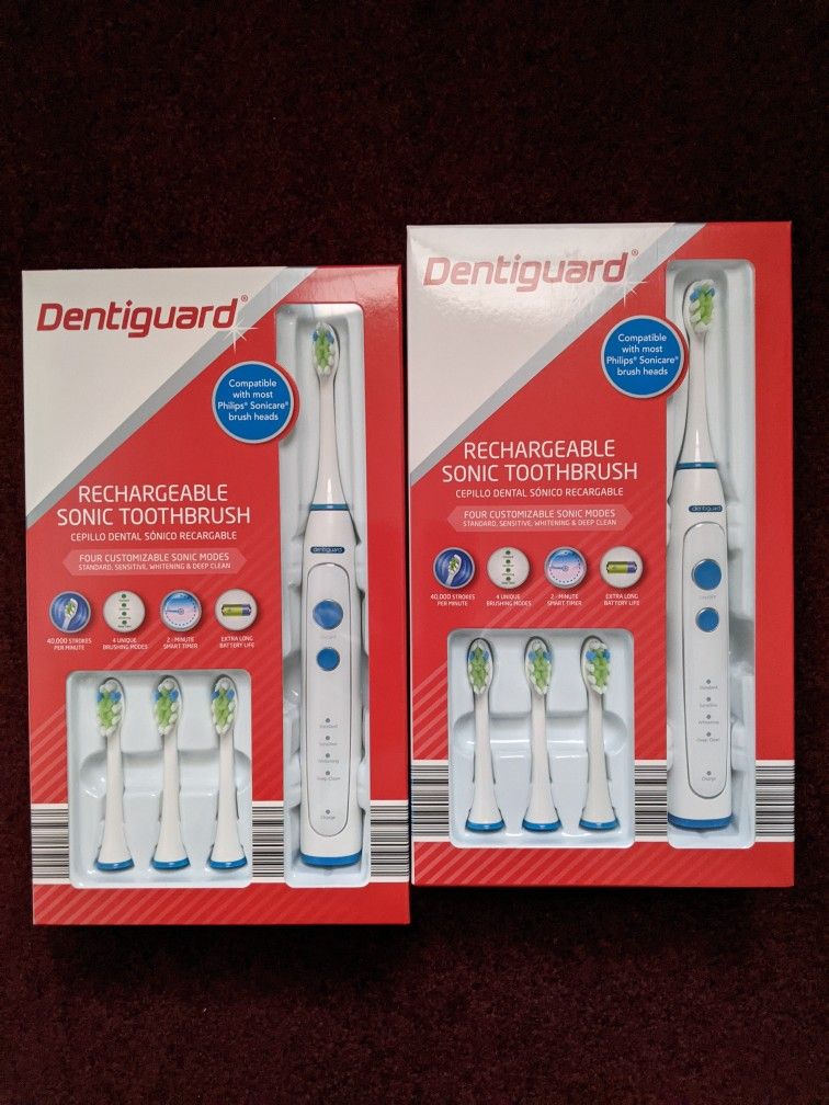 TWO Rechargeable Sonic Toothbrush (Brand New)