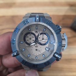 Invicta Subaqua Chronograph 500M Blue Silver – Large Statement Watch