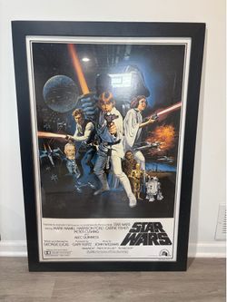 Star Wars framed poster