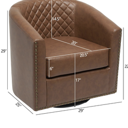 Set of 2 swivel barrel chairs