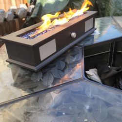 Glass Outdoor Bar In Excellent Condition 70 Or 180 With Bluetooth Table Top Fire Pit. The Music Sounds Amazing Firm Price Lowballers Will Be Ignored 