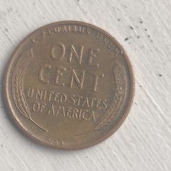 1909 VDB Lincoln Wheat Penny No Mint Mark  Thumbnail