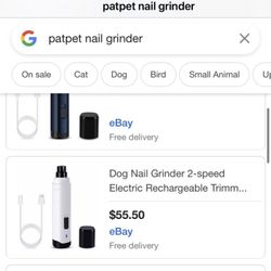 BRAND NEW Two speed USB rechargeable pet nail grinder