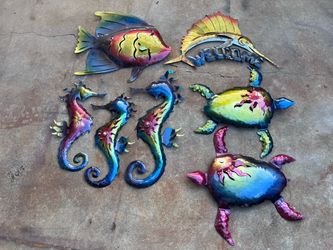 Metal Mexican Fish & Mermaid