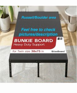 New in box BlissBoard Twin Bunkie Board 38 x 75 in, 10mm Low-Profile Support. Russell/Boulder area