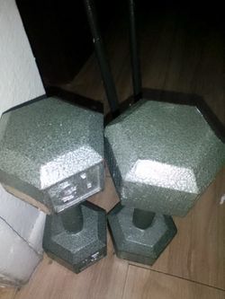Cast Iron Hex Dumbbells Pair