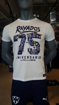 Playera de algodón 75 Aniversario de Rayados