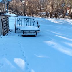 Bench And Glass Cafe Table