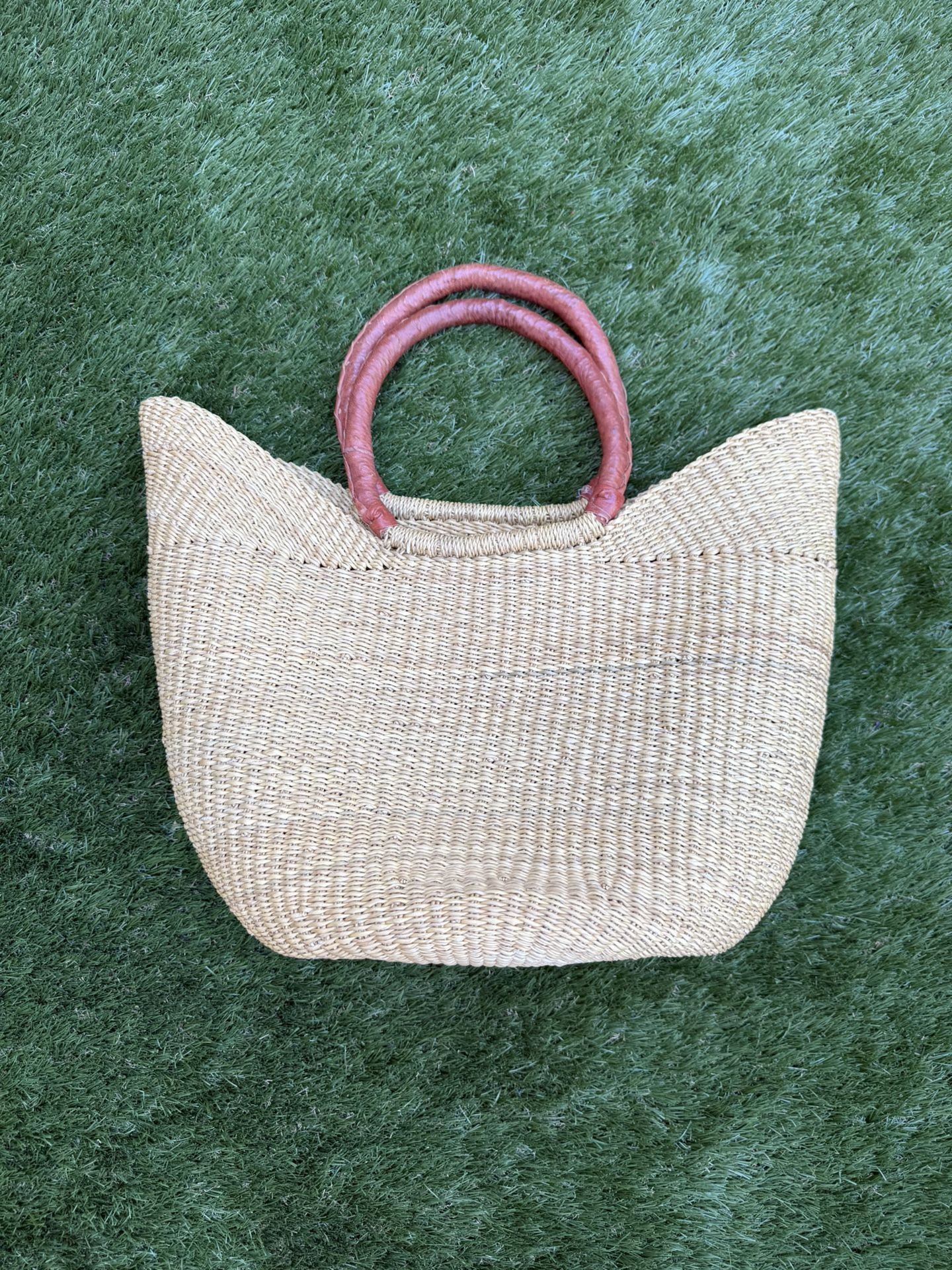 Straw And Leather Summer Bag