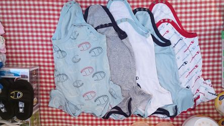 Champion Baby Onesies Bodysuits – 5 Piece Lot, 0-3 months