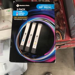 Member's Mark HP 902XL 3 Pack 1 Each Cyan, Yellow, Magenta Ink Cartridges