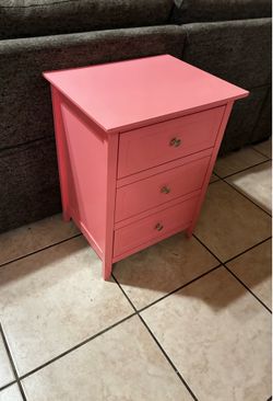 Coral Bloom 3 Drawer ( Wood ) Nightstand