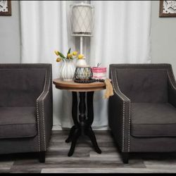 Grey accent chairs