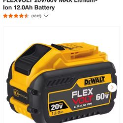 DEWALT FLEXVOLT 20V/60V MAX Lithium-Ion 12.0Ah Battery