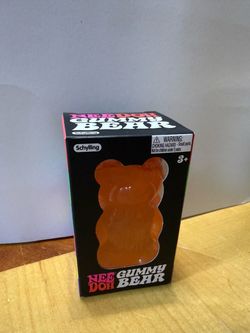 Needoh gummy bear squishy orange RARE