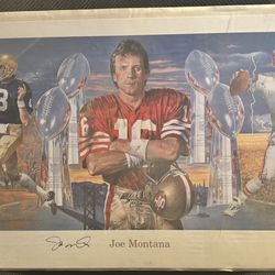 Joe Montana retirement lithograph