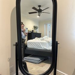 Matte black full mirror