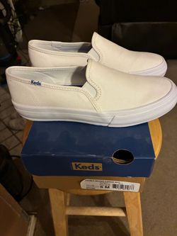 Keds Double Decker Canvas Women White 6M
