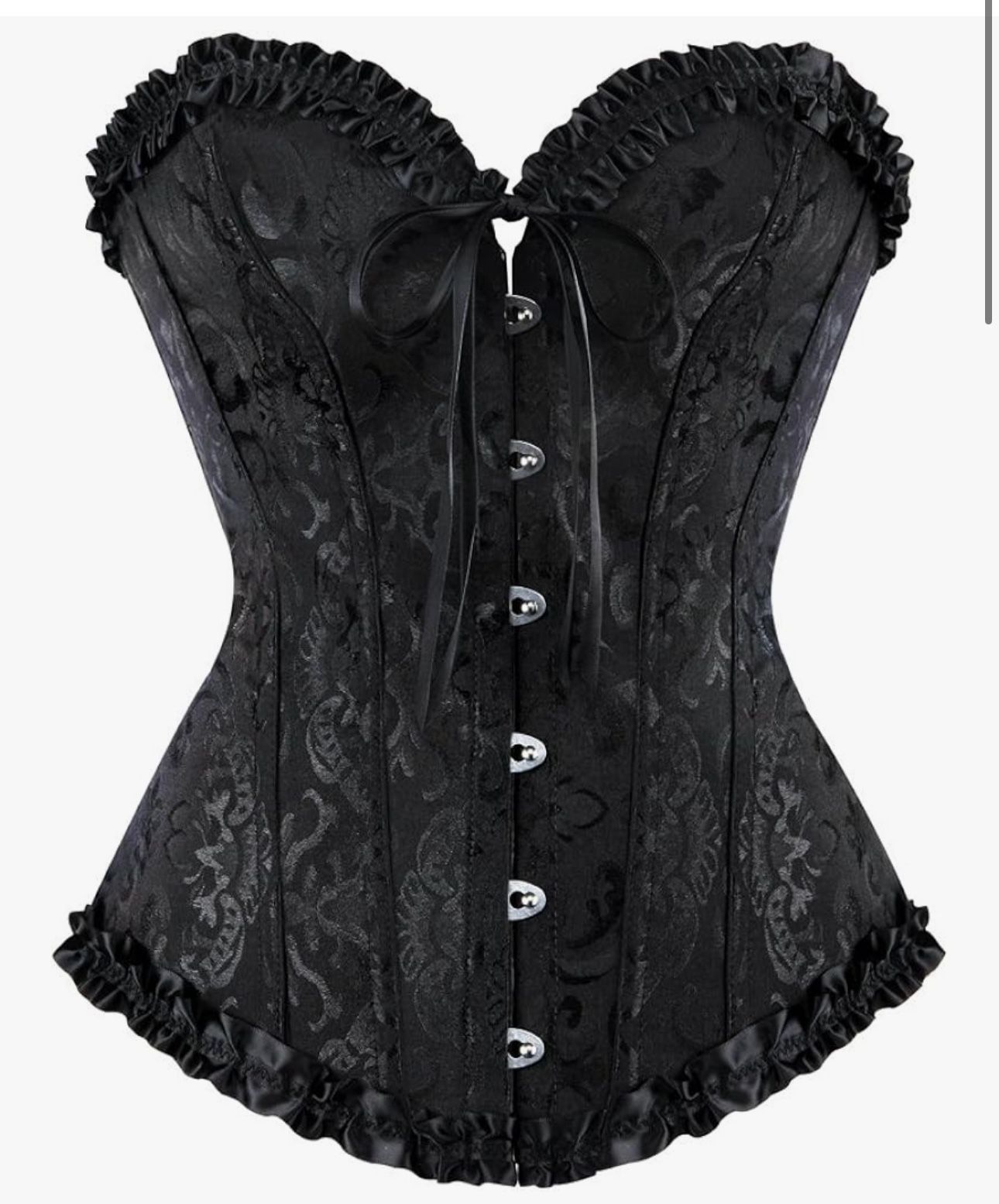 Large Black Renaissance Corset Tops For Women: White Corsets Halloween Costumes - Ren Faire For Renaissance Festival