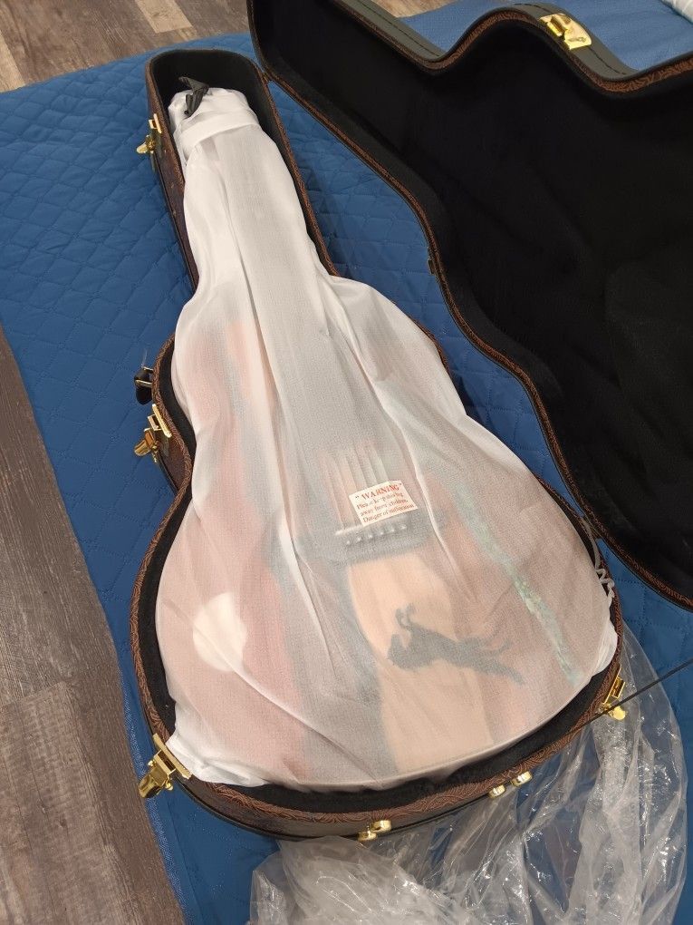Luna Stallion Acoustic Electric Guitar With Hard Case