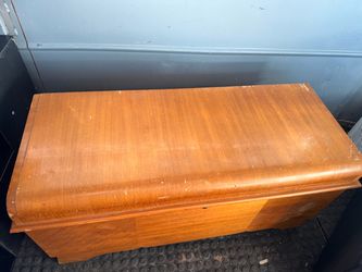 Vintage Wooden Storage Chest Trunk