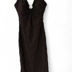 Sienna Brown maxi dress with ruched detail  #maxidress #ruched #formal Excellent Condition-Used Once Size 10 (L)  If you have any questions about ship