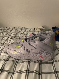 Size 12 PUMA MB.03 “Dexter’s Laboratory” Basketball Shoes – Gray/Neon – Great Condition