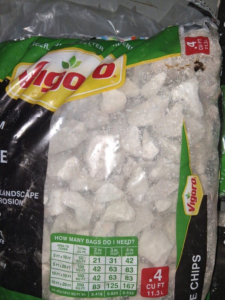 3 Bags Of White Rocks