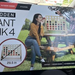 Giant Wooden Link 4 Game