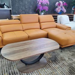 Leather Sectional - Modern Style Living room Furniture