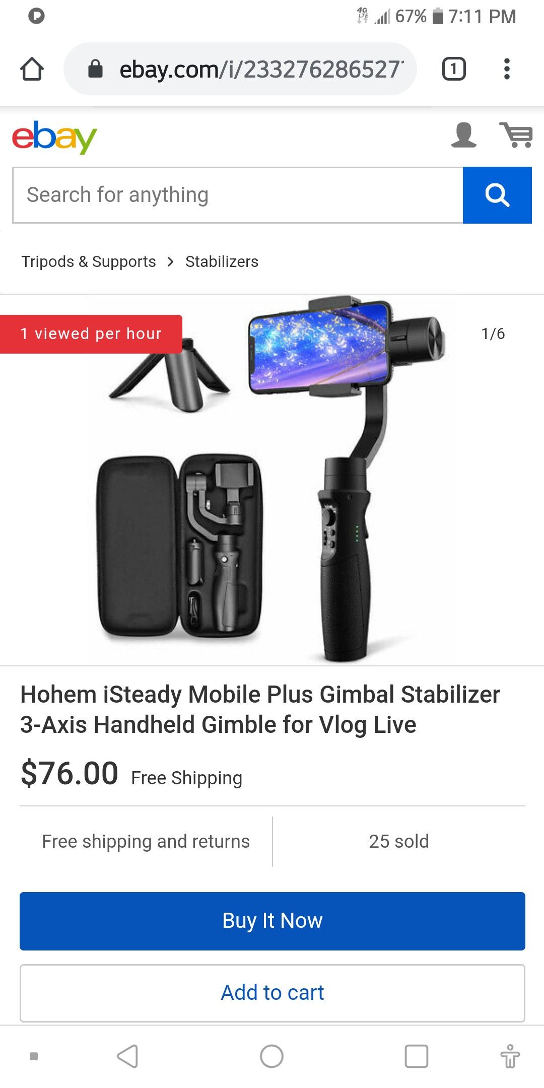 I steady mobiles gimbal stabilizer