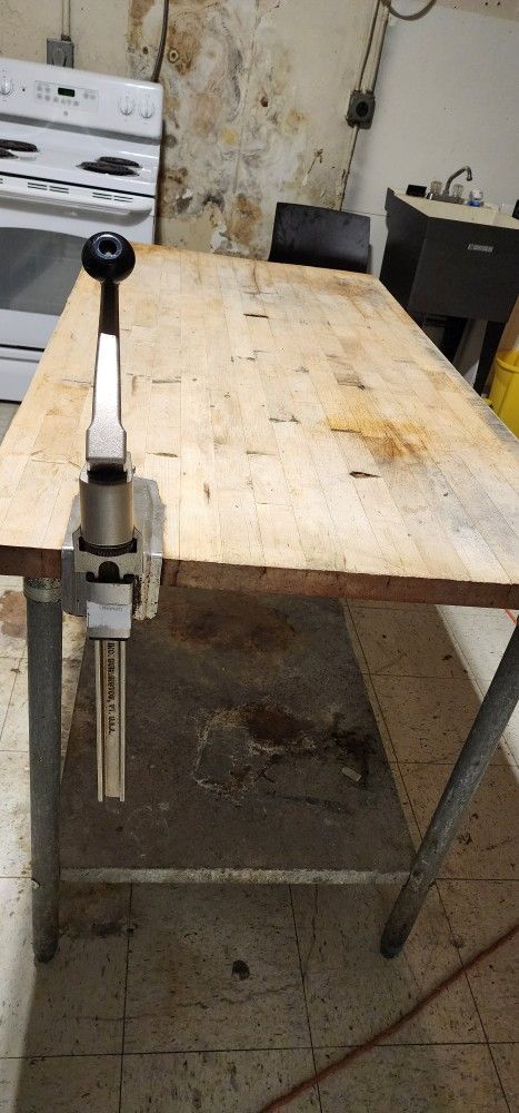 Wood Prep Table With Can Opener