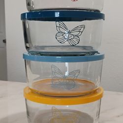 60.2oz MEDIUM GLASS FOOD STORAGE 4x$28