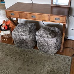 Wooden Desk/Entertainment Center