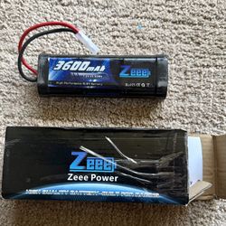 Zeee 7.2V NiMH Battery 3600mAh RC Battery High Power with Tamiya Connector 
